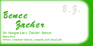 bence zacher business card